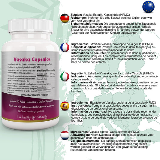 Vasaka (Adulsa) Capsule - Herbalshire Handmade Herbal Products