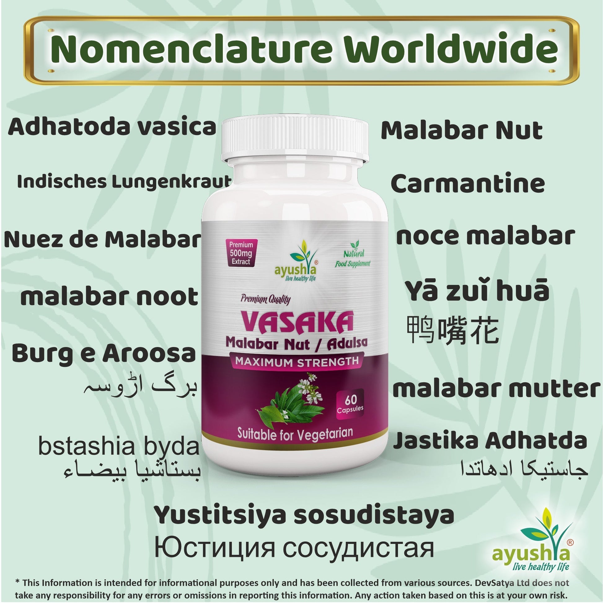 Vasaka (Adulsa) Capsule - Herbalshire Handmade Herbal Products