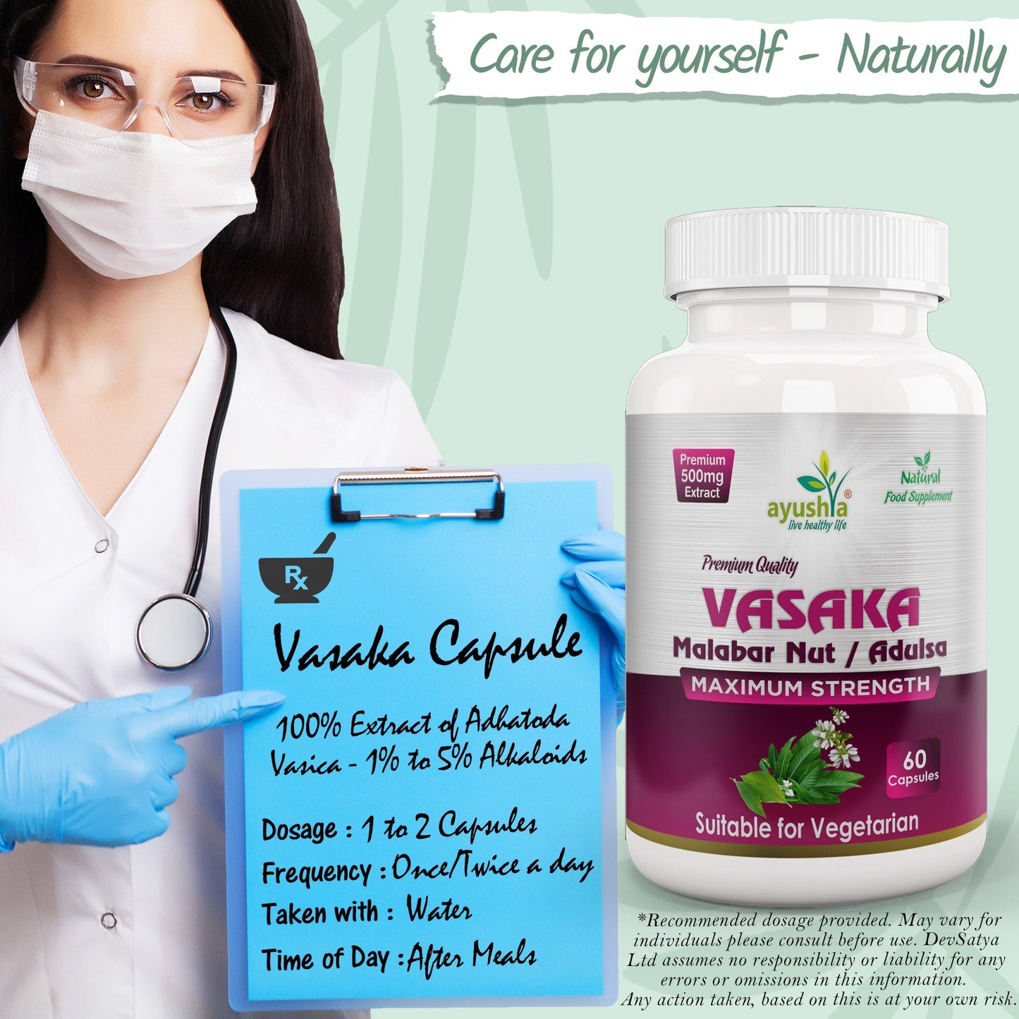 Vasaka (Adulsa) Capsule - Herbalshire Handmade Herbal Products
