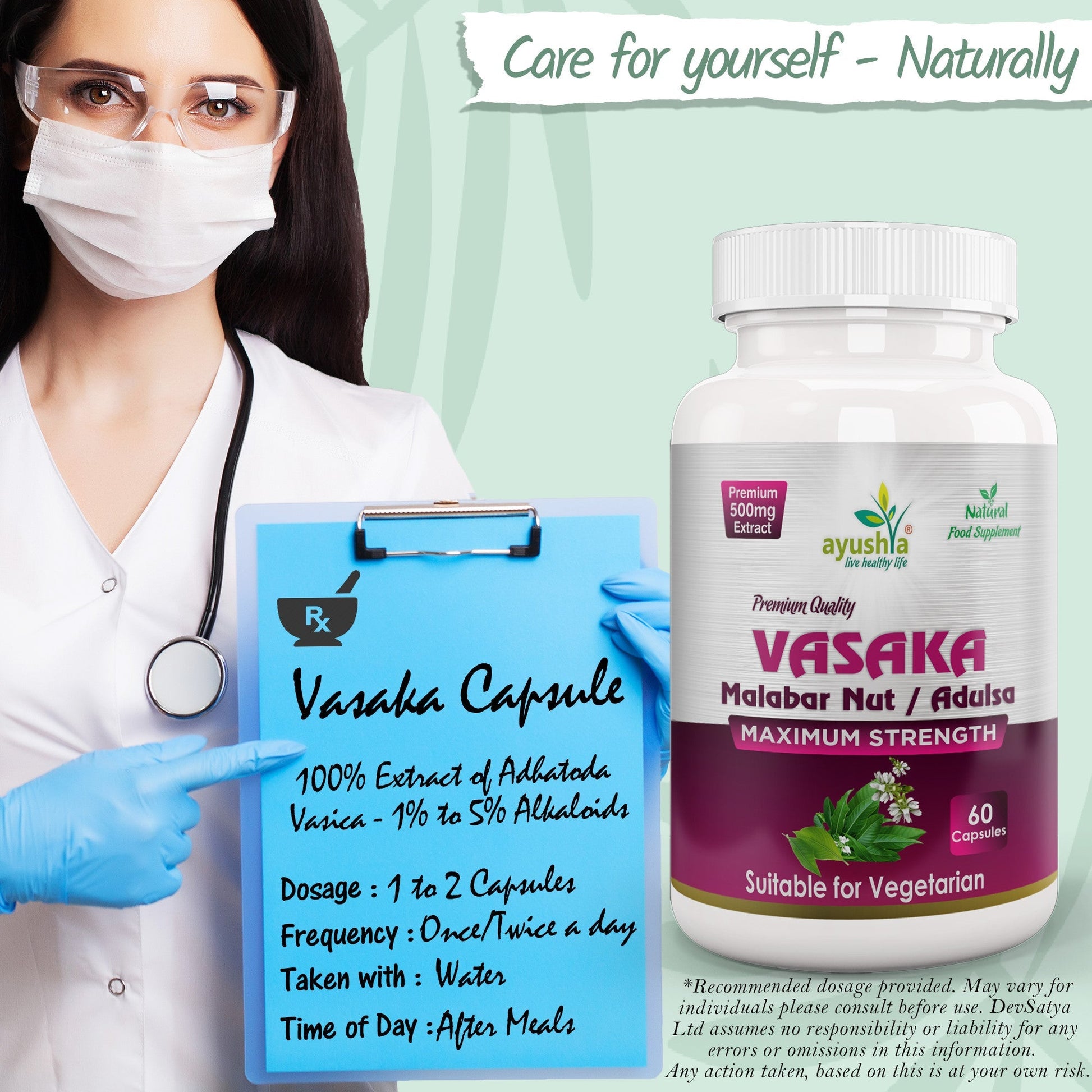 Vasaka (Adulsa) Capsule - Herbalshire Handmade Herbal Products