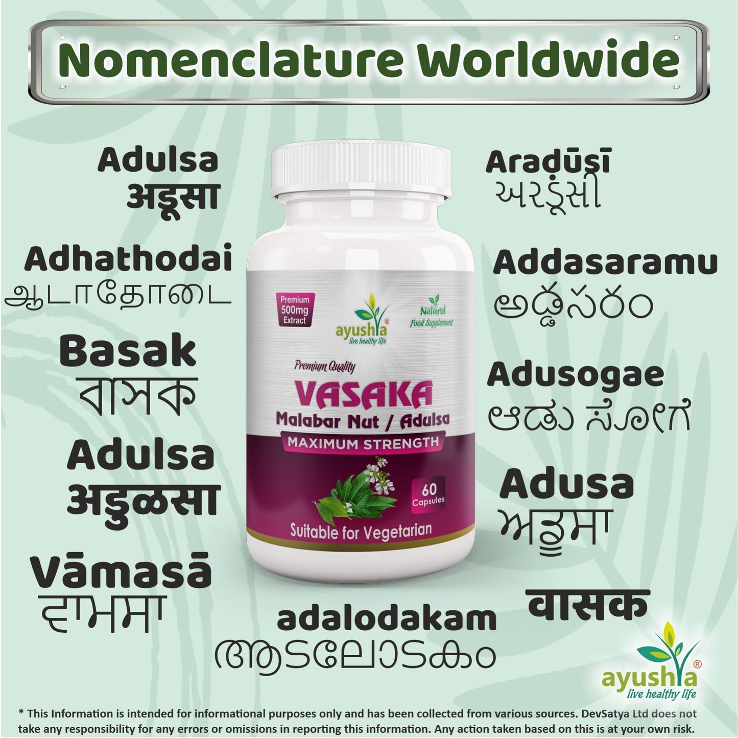 Vasaka (Adulsa) Capsule - Herbalshire Handmade Herbal Products