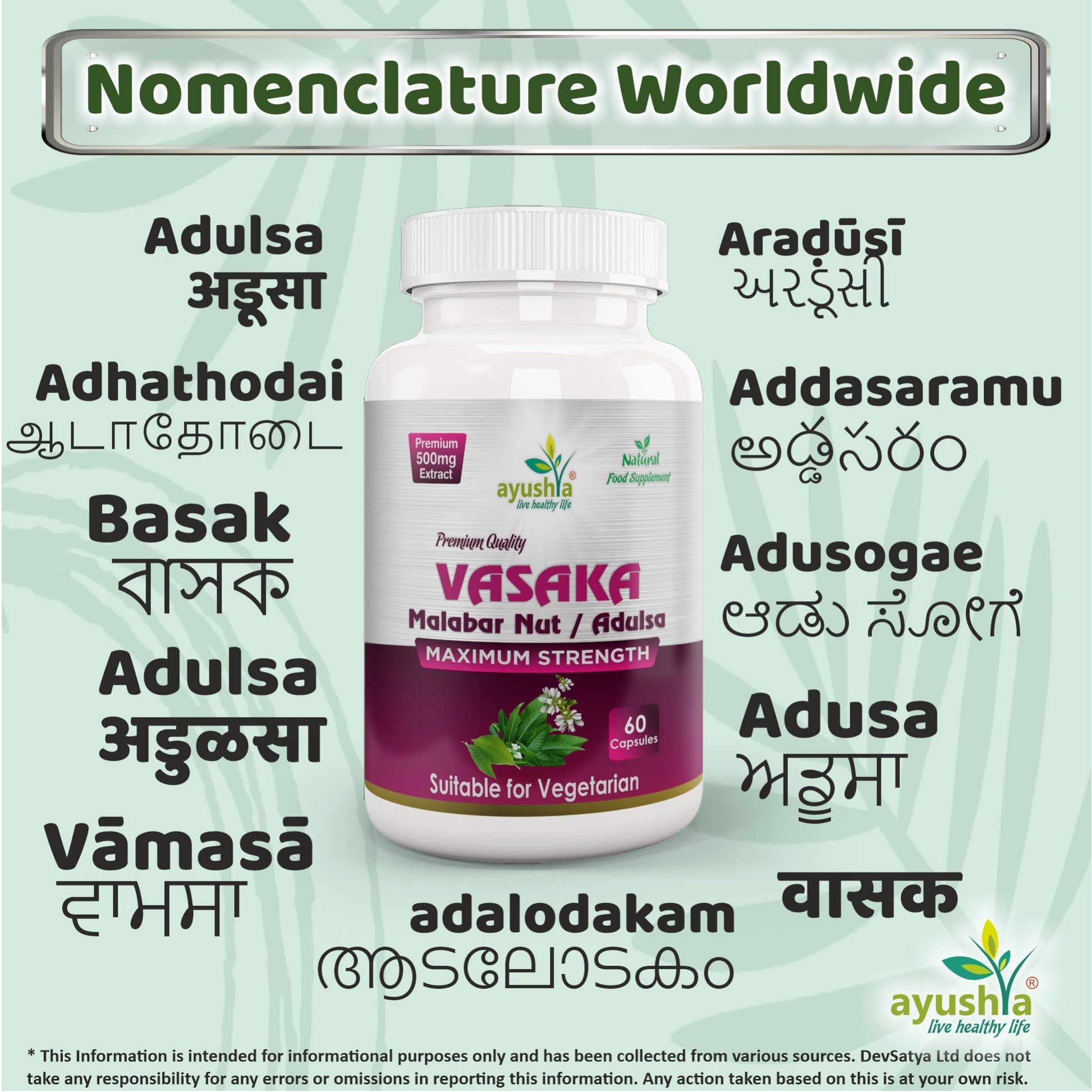Vasaka (Adulsa) Capsule - Herbalshire Handmade Herbal Products