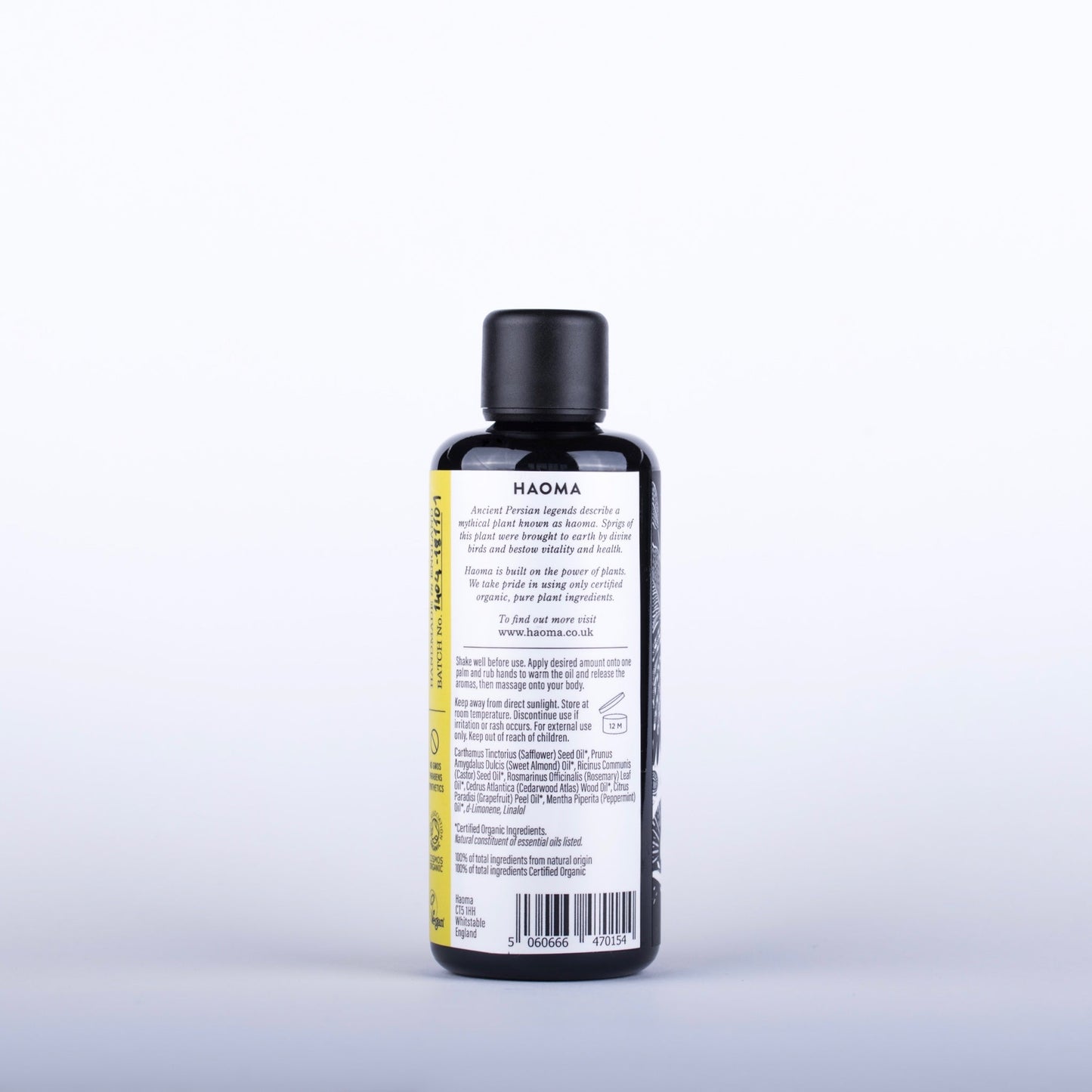 Vitalise Organic Massage Oil - Herbalshire Handmade Herbal Products
