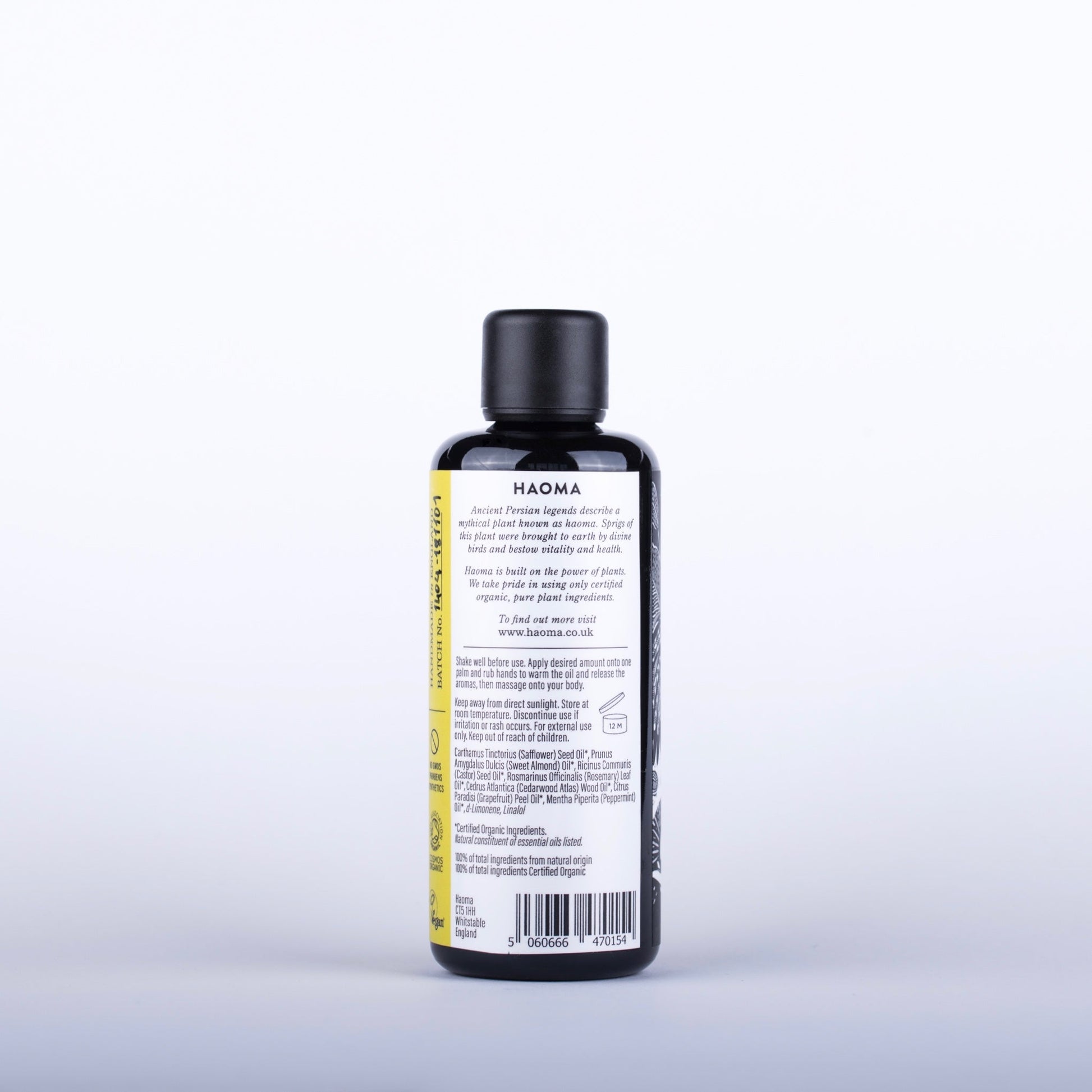 Vitalise Organic Massage Oil - Herbalshire Handmade Herbal Products