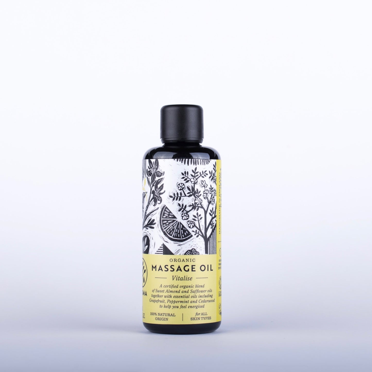 Vitalise Organic Massage Oil - Herbalshire Handmade Herbal Products