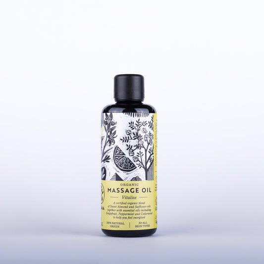 Vitalise Organic Massage Oil - Herbalshire Handmade Herbal Products