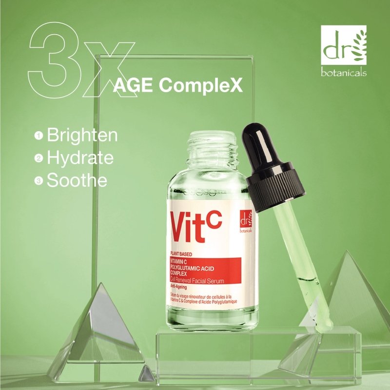 Vitamin C 3% & Polyglutamic Acid Complex 1% & Brightening Facial Serum 30ml - Herbalshire Handmade Herbal Products