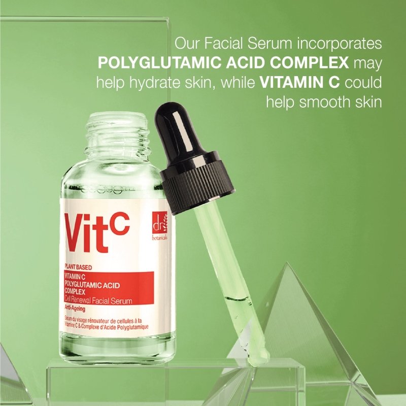Vitamin C 3% & Polyglutamic Acid Complex 1% & Brightening Facial Serum 30ml - Herbalshire Handmade Herbal Products