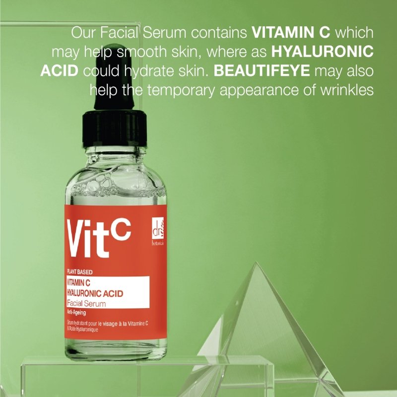 Vitamin C 5% & Hyaluronic Acid 2% Hydrating Facial Serum 30ml - Herbalshire Handmade Herbal Products