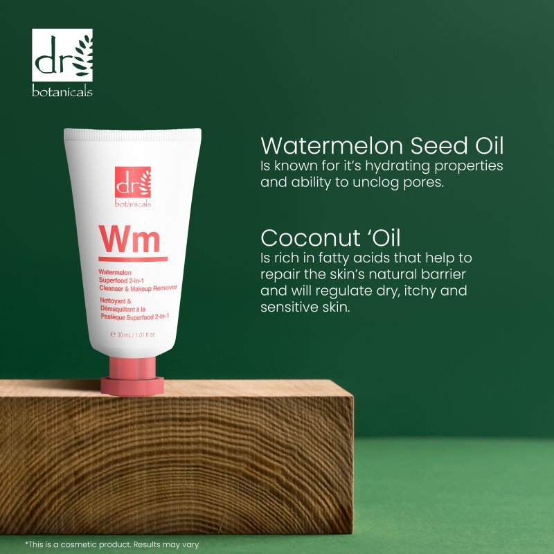 Watermelon 2 - In - 1 Cleanser & Makeup Remover 30ml - Herbalshire Handmade Herbal Products