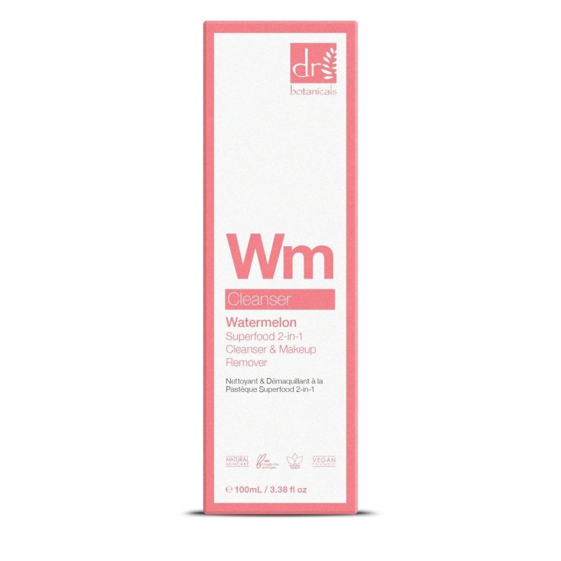 Watermelon Superfood 2 - In - 1 Cleanser & Makeup Remover 100ml - Herbalshire Handmade Herbal Products