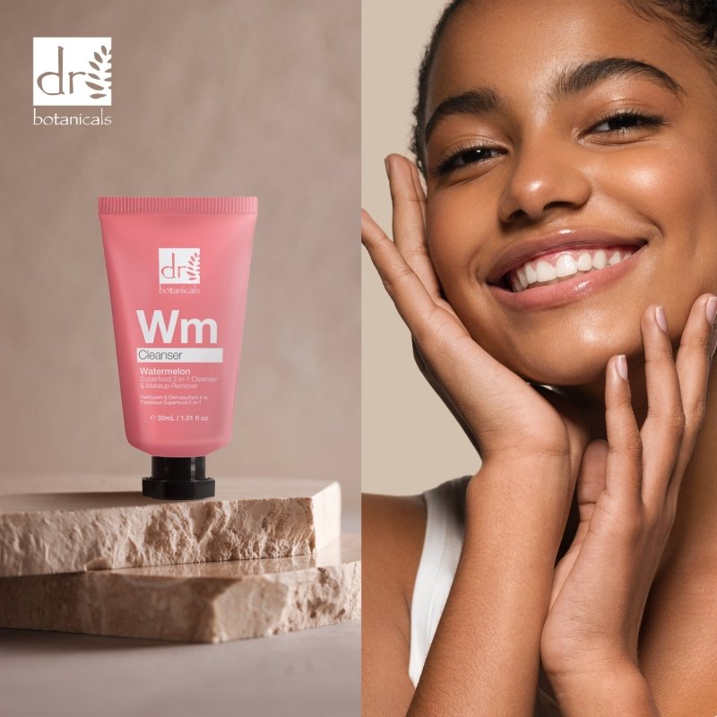 Watermelon Superfood 2 - In - 1 Cleanser & Makeup Remover 30ml - Herbalshire Handmade Herbal Products
