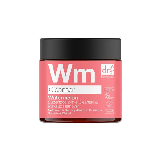 Watermelon Superfood 2 - In - 1 Cleanser & Makeup Remover 60ml - Herbalshire Handmade Herbal Products