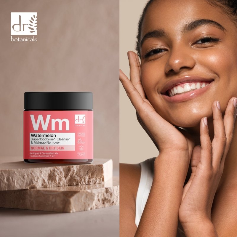 Watermelon Superfood 2 - In - 1 Cleanser & Makeup Remover 60ml - Herbalshire Handmade Herbal Products