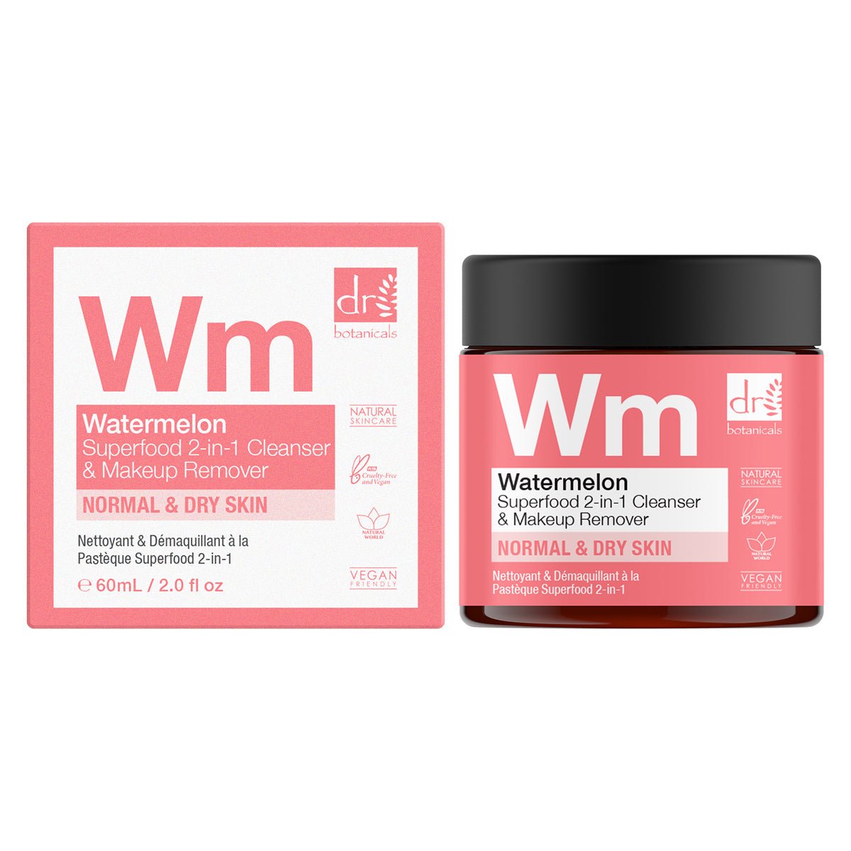 Watermelon Superfood 2 - in - 1 Cleanser & Makeup Remover Trio - Herbalshire Handmade Herbal Products