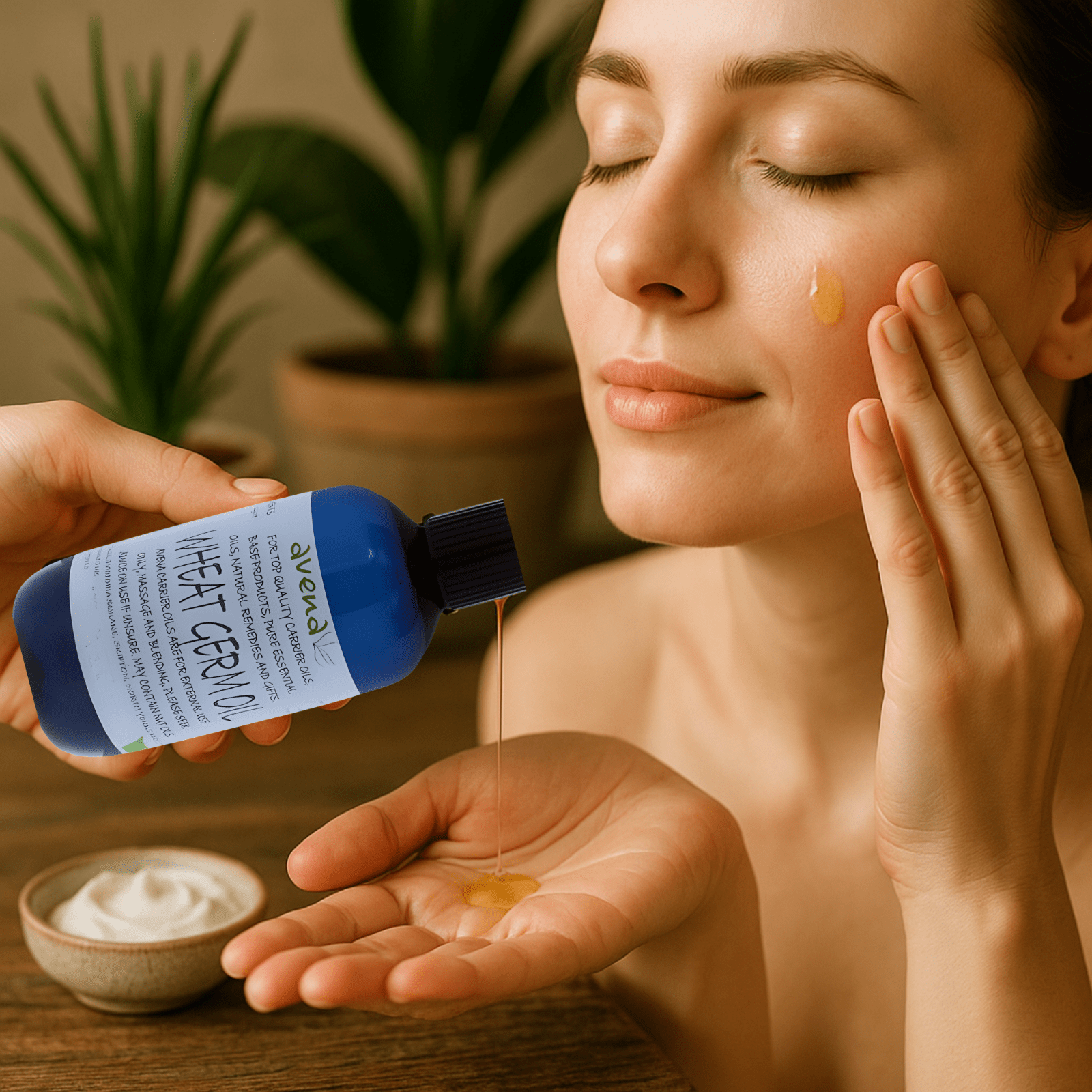 Wheat Germ Oil – Pure Natural Vitamin E Carrier Oil for Skin, Hair, Massage - Herbalshire Handmade Herbal Products