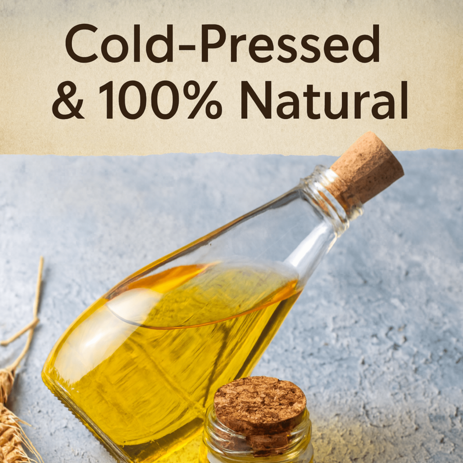 Wheat Germ Oil – Pure Natural Vitamin E Carrier Oil for Skin, Hair, Massage - Herbalshire Handmade Herbal Products
