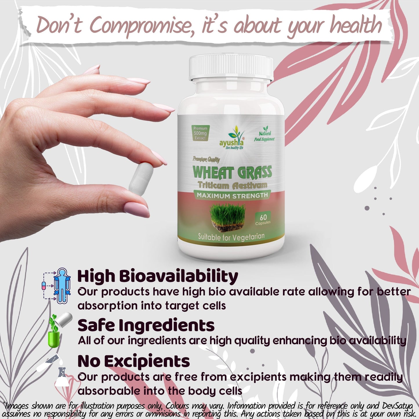 Wheat Grass Capsule - Herbalshire Handmade Herbal Products