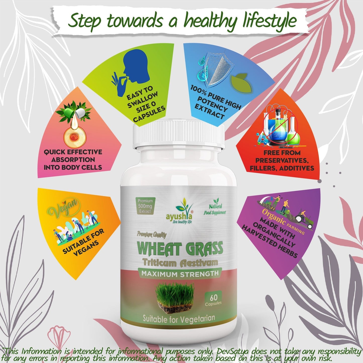 Wheat Grass Capsule - Herbalshire Handmade Herbal Products
