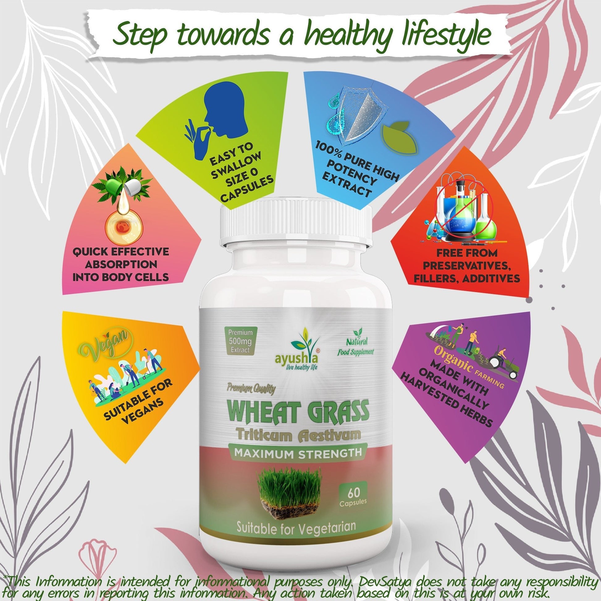 Wheat Grass Capsule - Herbalshire Handmade Herbal Products