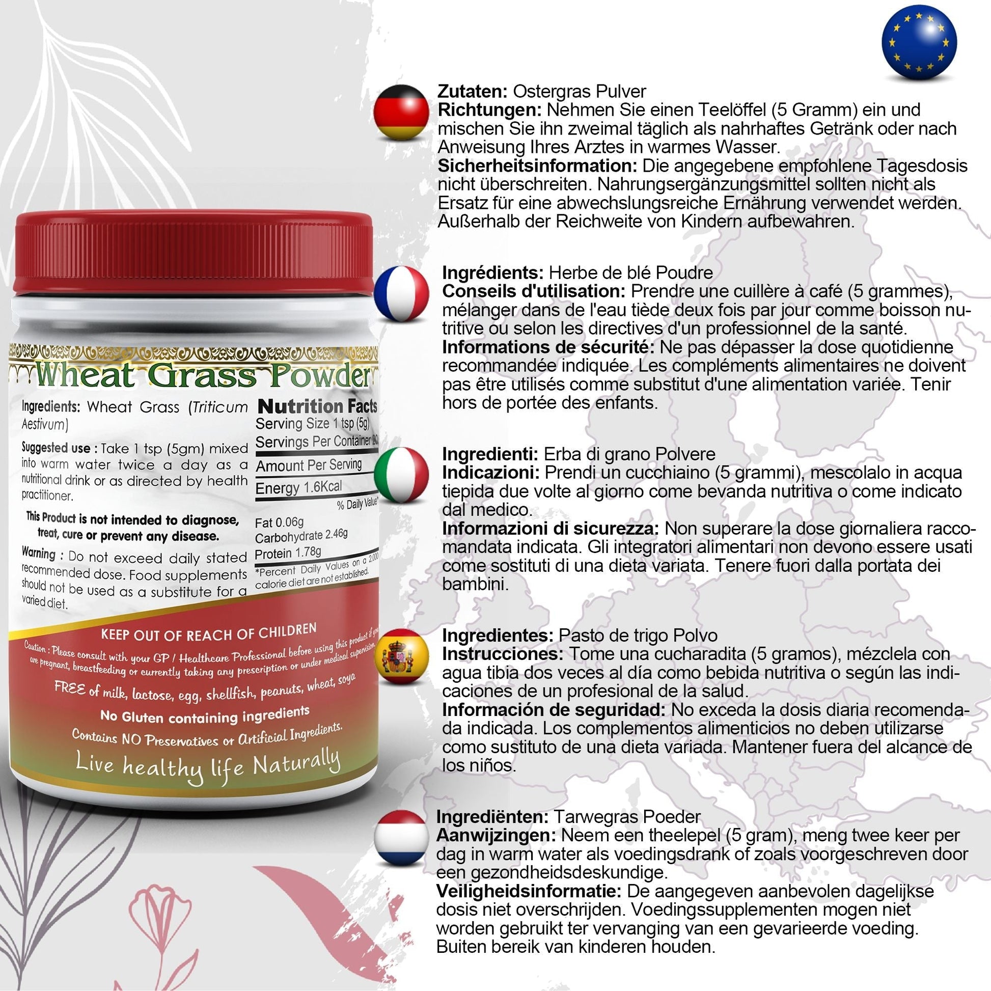Wheat Grass Powder - Herbalshire Handmade Herbal Products