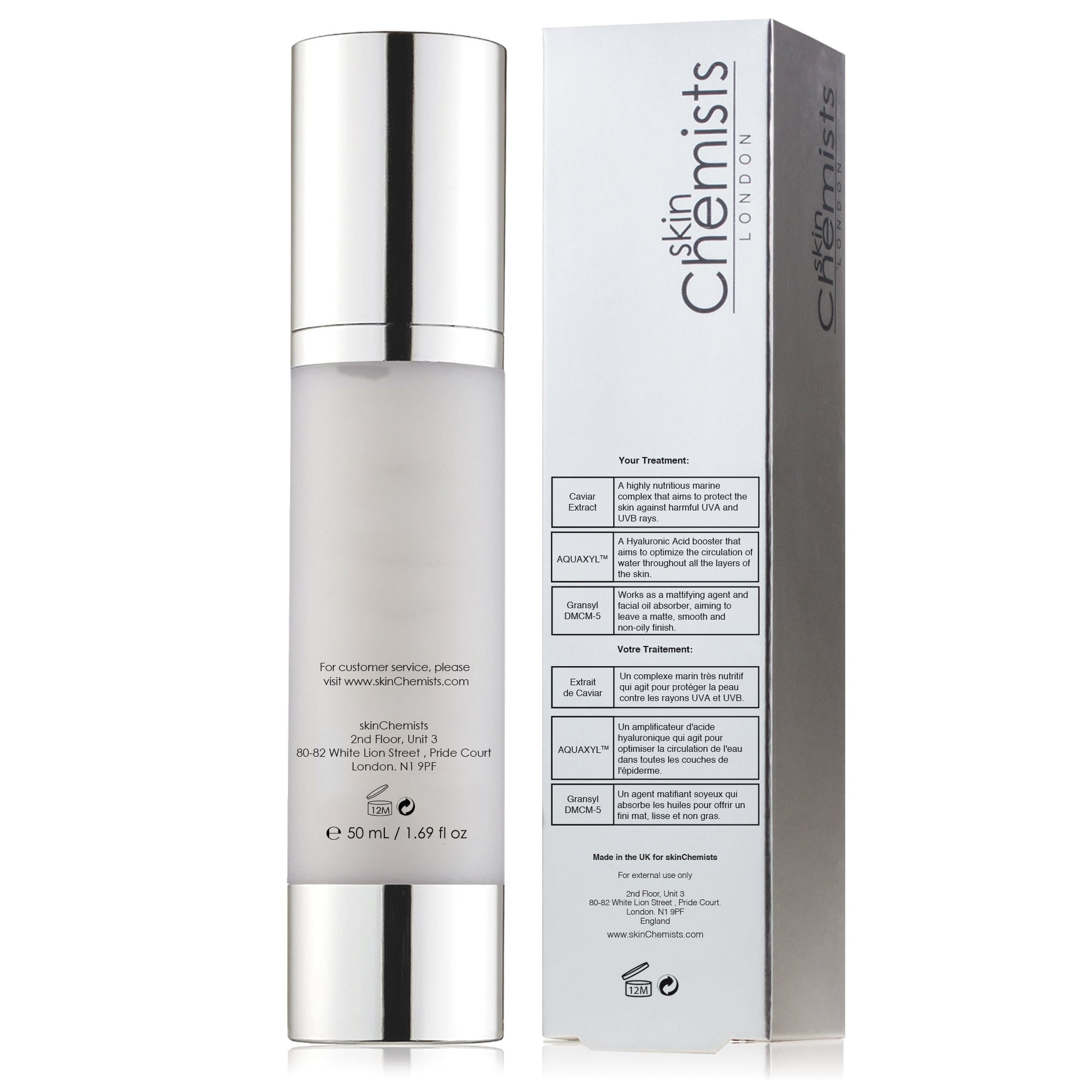 Wild Caviar Facial Moisturiser Platinum 50ml - Herbalshire Handmade Herbal Products