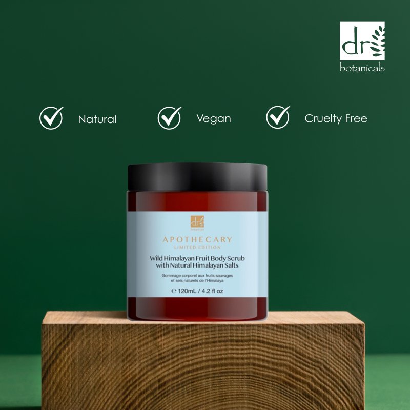 Wild Himalayan Fruit Body Scrub with Natural Himalayan Salts 120ml - Herbalshire Handmade Herbal Products