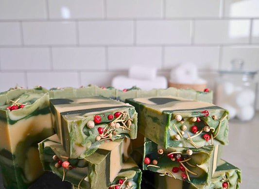 Winter Woodland Handmade Vegan Soap – Pine Juniper & Rosemary - Herbalshire Handmade Herbal Products