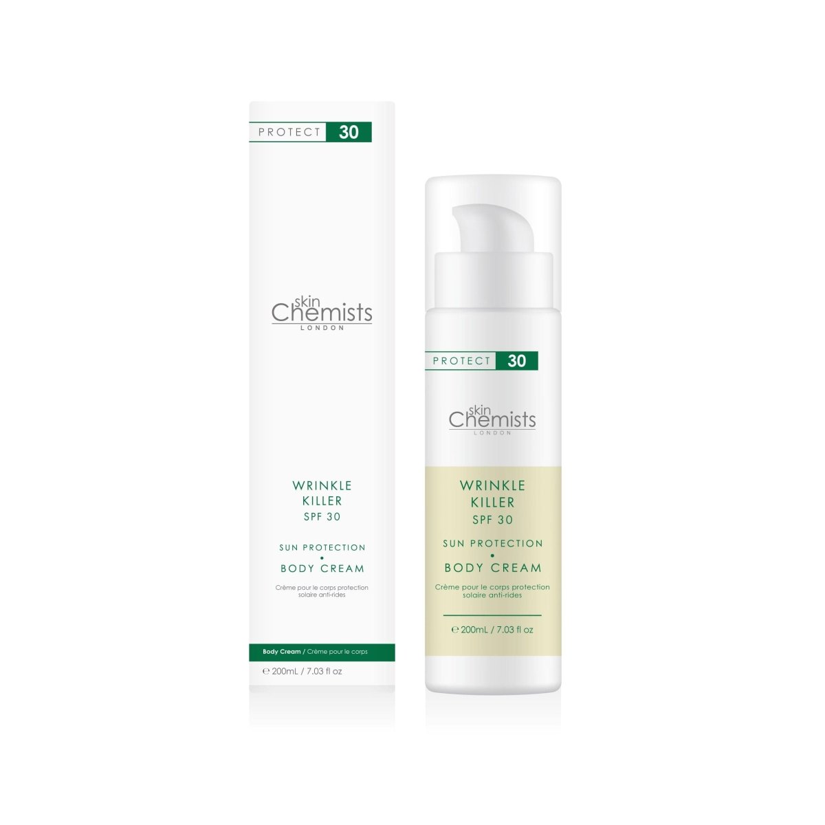 Wrinkle Killer Sun Protection Body Cream SPF 30 200ml - Herbalshire Handmade Herbal Products