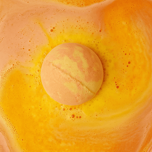 You Are Amazing - Peach Bath Bomb Uplifting Soak - Herbalshire Handmade Herbal Products