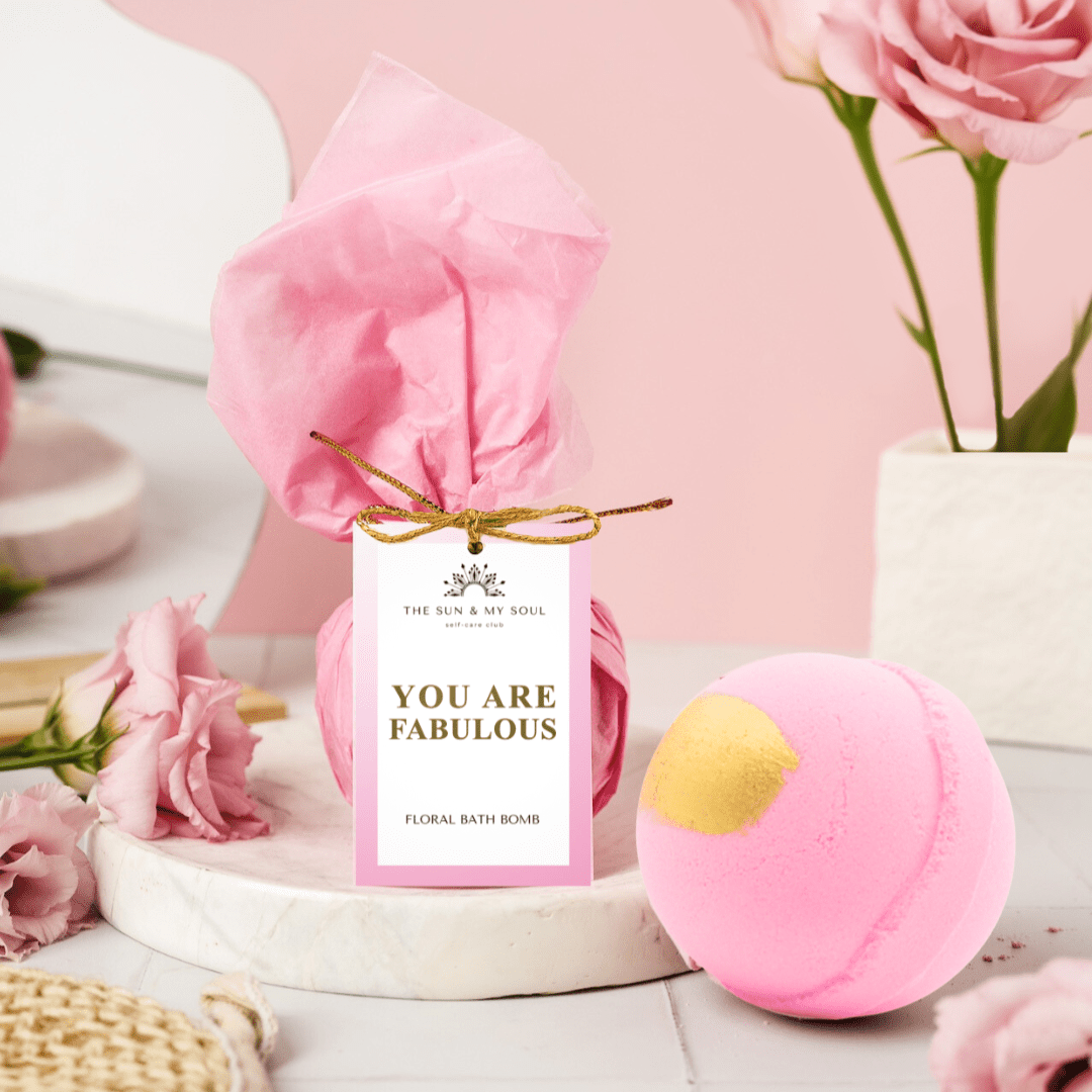 You Are Fabulous - Floral Scented Bath Bomb Soak - Herbalshire Handmade Herbal Products