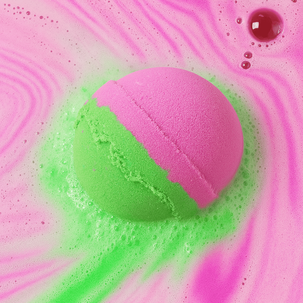 You've Got This - Rhubarb Bath Bomb Fizzer - Herbalshire Handmade Herbal Products