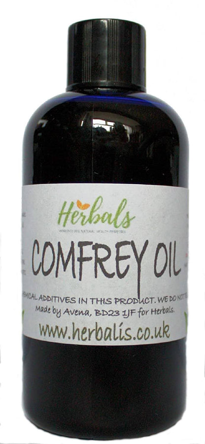 Comfrey Oil Infused Oil for Rapid Healing of Skin Injuries and Broken Bones - Natural Herbal Remedy Handmade in Yorkshire