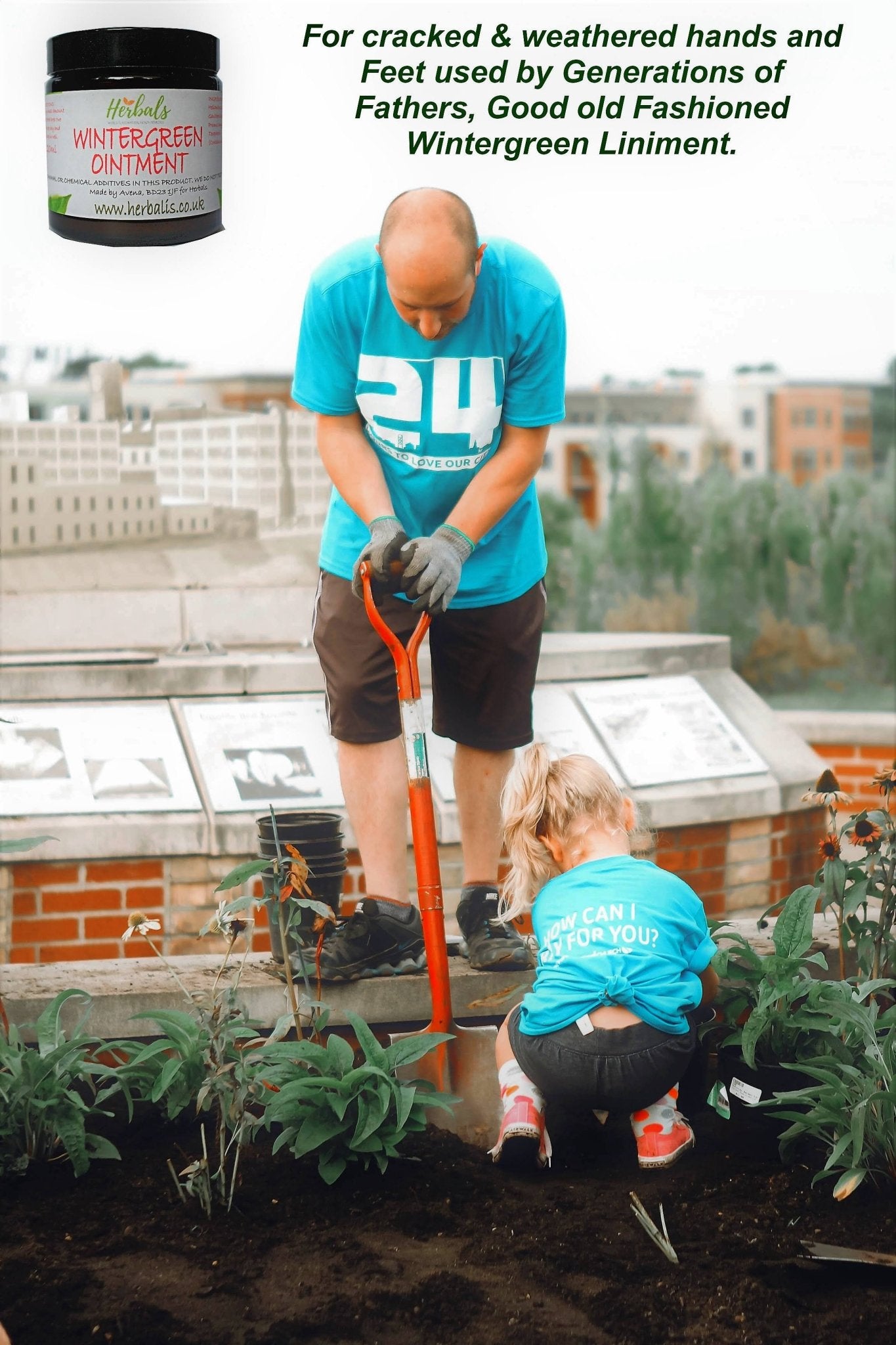 Wintergreen Ointment Natural Herbal Pain Relief Balm 60ml - 200ml Muscle Aches - Herbalshire Handmade Herbal Products